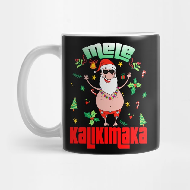 Mele Kalikimaka Christmas Santa Shaka Hawaii by intelus